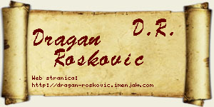 Dragan Rošković vizit kartica